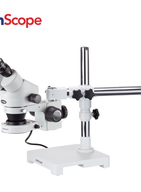 Amscope 3.5X-90X立体变焦体视显微镜带LED灯工业显微镜维修检测