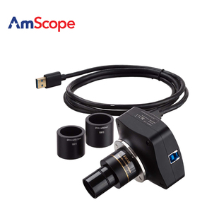 显微镜相机带校准滑块 AmScope 2.3MP全局快门低亮度USB3.0