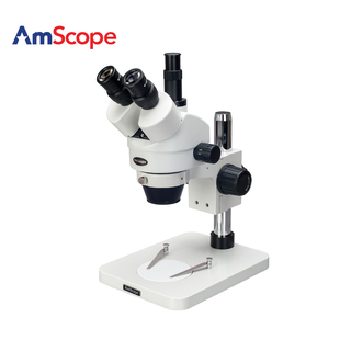 AmScope 7X-45X连续变焦三目体视显微镜工业显微镜维修