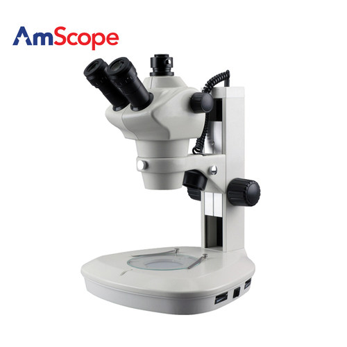 AmScope-8X-50X-轨道支架-连变共焦体视三目显微镜-双LED照明灯