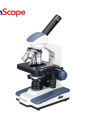 AmScope 40X-2000X LED单目复合显微镜具有双层机械级生物显微镜