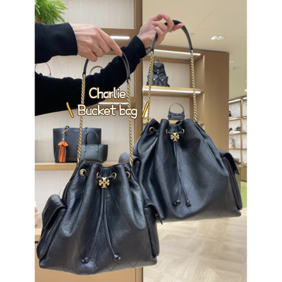 ToryBurch查理抽绳水桶包新款