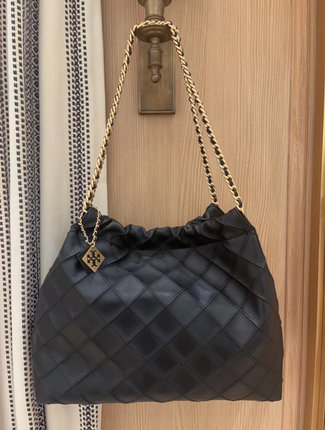 美国代购TB女包SOFT FLEMING菱格小香风垃圾袋单肩包链条包 15457