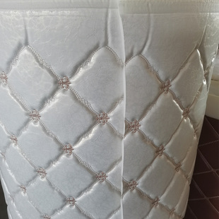 刺绣软包皮革面料带海绵防撞床头背景墙pu防盗门材料炕围移门材料