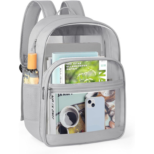 透明双肩包女大容量学生书包高中