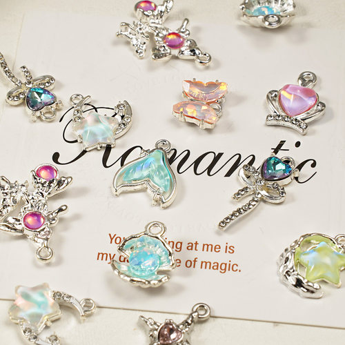 精美亮银结合金DIY手工串珠手链