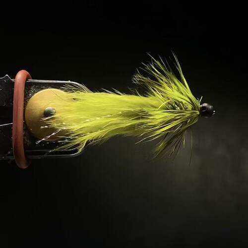 Y113钨头Jig版鞍羽版鹳毛Woolly武力Bugger八哥飞蝇饰带仿生鳟鱼