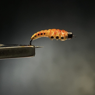 Y301北京飞钓黄油若虫幼虫鳟鱼飞蝇钩仿生鱼饵鱼卵饵溪流马口