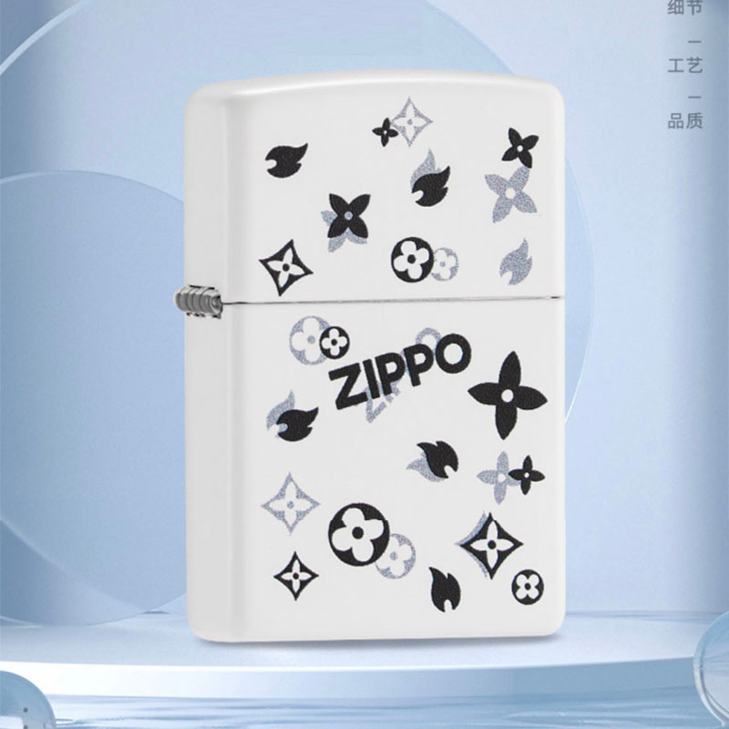 zippo正品煤油打火机正版防风复古印花创意定制送男士生日礼物zp