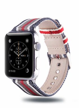 适用 apple watch5智能手表带iwatch5/4/3/2/1男女时尚潮腕带38/42/40/44mm 运动iphone series4/5/3运动休闲