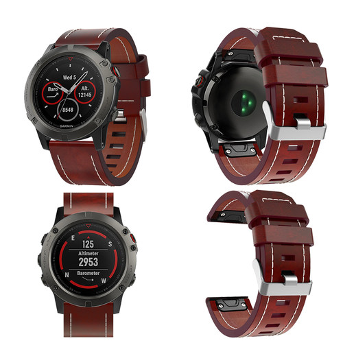garmin佳明表带hr真皮小牛皮商务