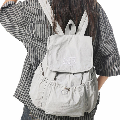 2026新款双肩包韩版简约百搭女学生上课书包大容量旅行背包电脑包