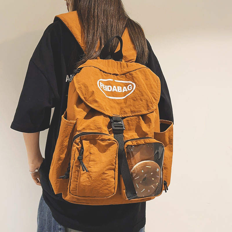 双肩包女潮牌轻便高颜值大容量旅行背包休闲通勤大学生运动书包男