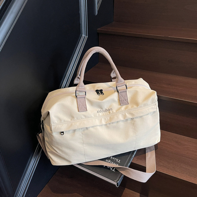 大容量短途旅行包轻便收纳手提袋登机包运动健身包行李袋女斜挎包