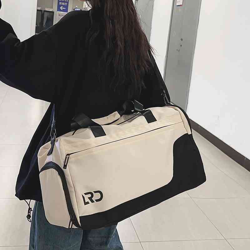短途旅行包女轻便大容量运动干湿分离健身包手提袋收纳打工行李包