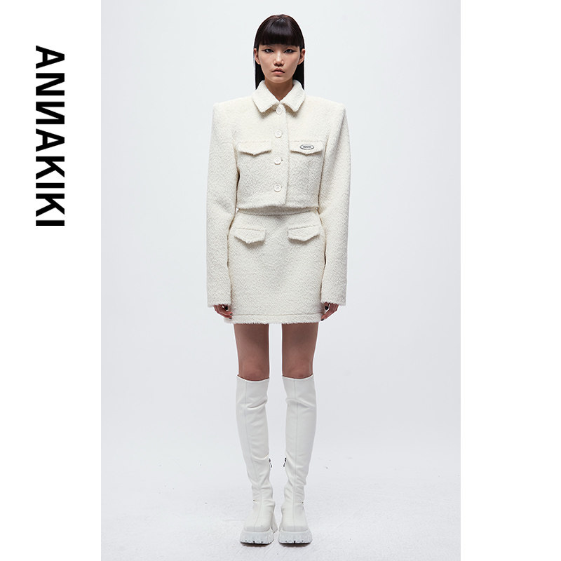 ANNAKIKI Short skirt Same style as Wang Danni 21 Winter A small minority design Suli Alpaca Paige Half skirtin the Women's clothing/Boutique , Skirts  category - from Buy2taobao.com to provide professional Taobao agent buy service