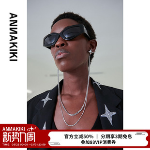 小众设计 独立设计师 流星链条耳钉 耳钉链 ANNAKIKI