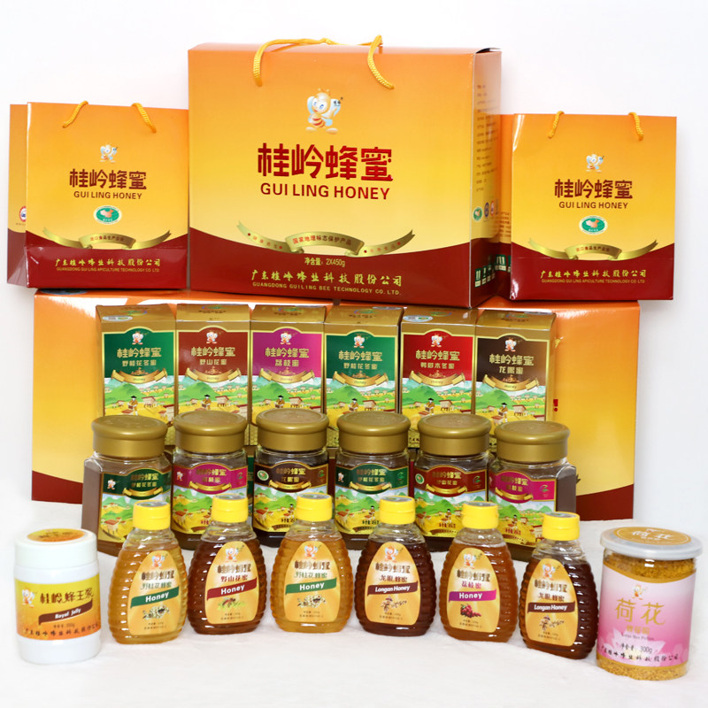 桂岭牌蜂蜜原生态源自长寿乡蕉岭纯正天然无添加蜂蜜蜂花粉蜂王浆