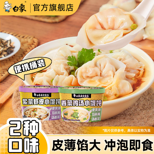 白象冲泡小馄饨鸡汤早餐懒人夜宵