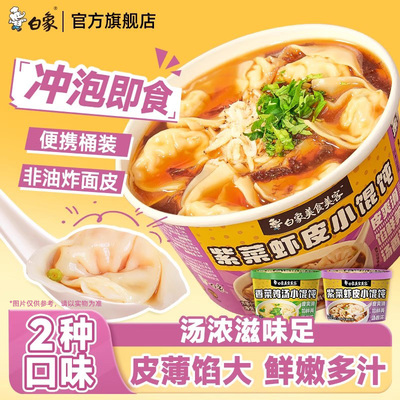 白象冲泡小馄饨鸡汤早餐懒人夜宵