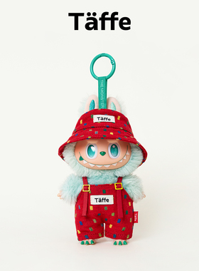 Taffe原创17cm拉布布娃衣Labubu一二三代红色圣诞套装玩偶衣服