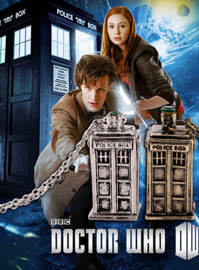 电话亭项链Policebox经典电话亭Tardis吊坠项链