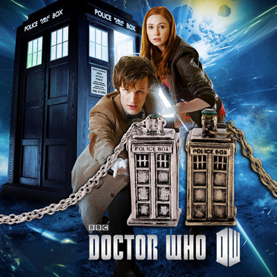 电话亭项链Policebox经典电话亭Tardis吊坠项链