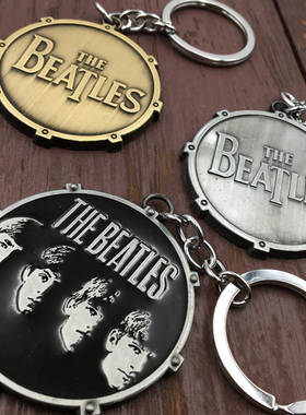 欧美The Beatles披头士甲壳虫乐队摇滚标志钥匙扣合金挂件饰品