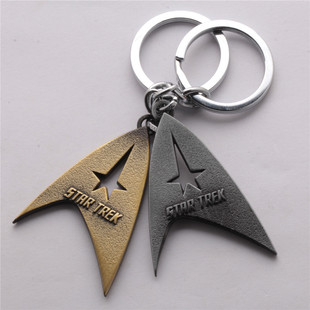 电影周边 星际迷航Star Tre指挥官舰标志徽章合金钥匙扣挂件挂饰