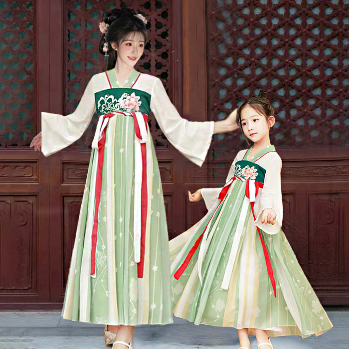 亲子装汉服母女童超仙古装襦裙子