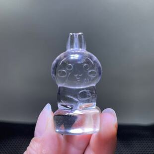 佛系水晶白水晶吉伊卡库洛米路飞摆件等等家居装饰书房客厅随机发