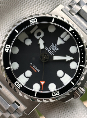 特厚重专业工程师25000M深海潜水机械手表大表盘强夜光男士防水表