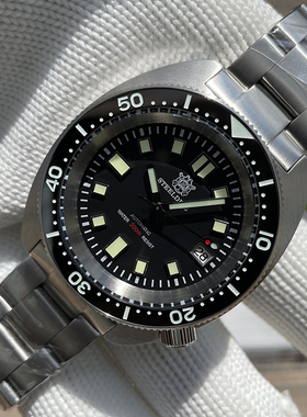 专业定制瘦鲍鱼6105/8000潜水表防水夜光精钢机械手表改复古男表