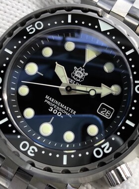 定制SBBN015运动机械罐头潜水手表NH35机芯蓝宝镜片300米防水男表