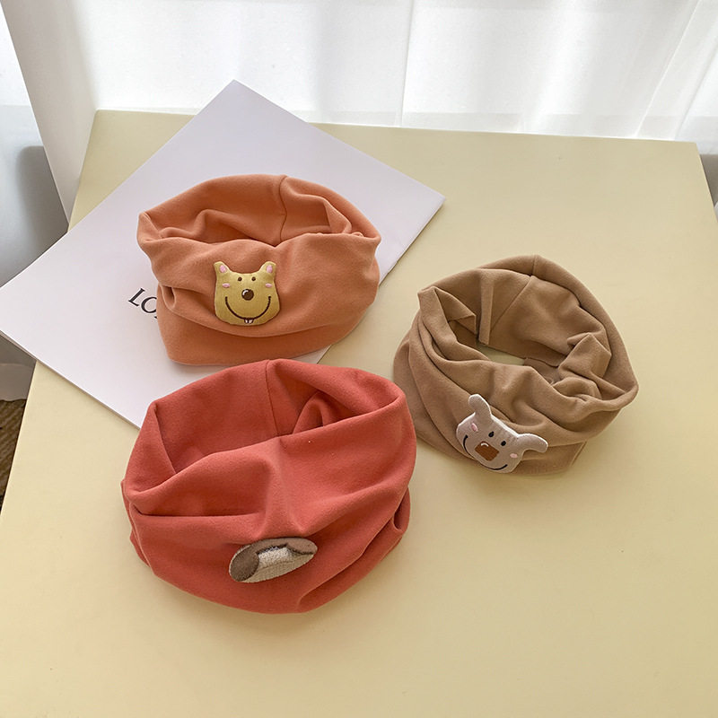 어린이 스카프 한국 스타일  소년과 소녀 가을 겨울  따뜻한 풀오버 스카프  따뜻한 목 스카프