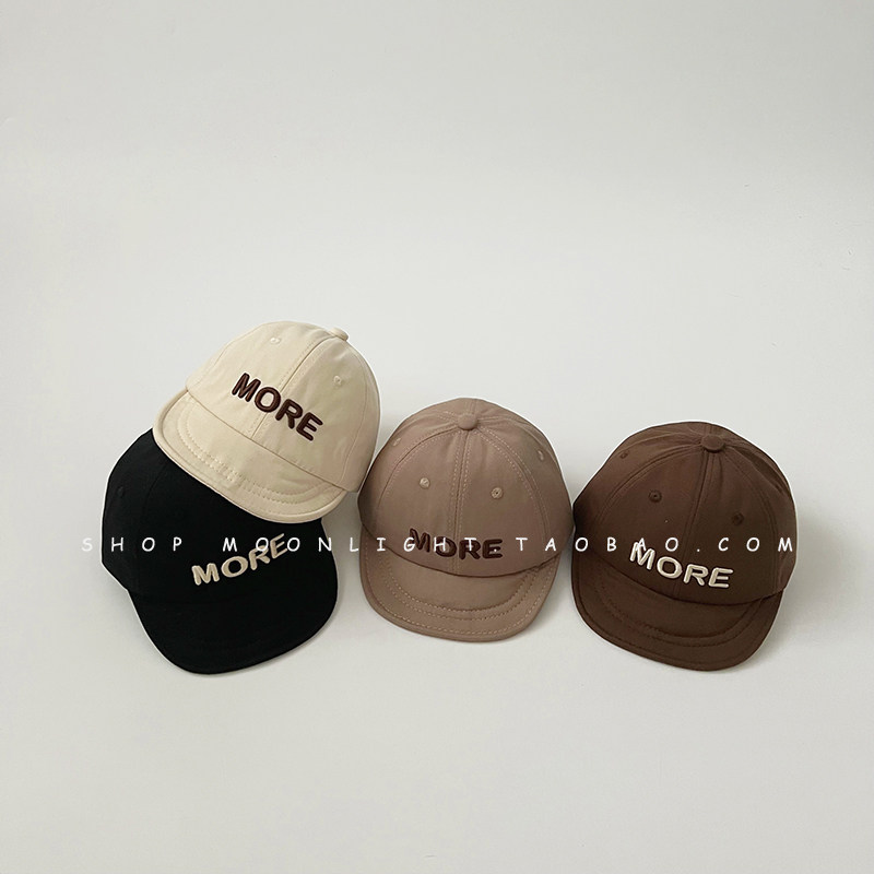 more软檐儿童鸭舌帽春秋夏季婴幼儿男女宝宝防风晒遮太阳棒球帽子