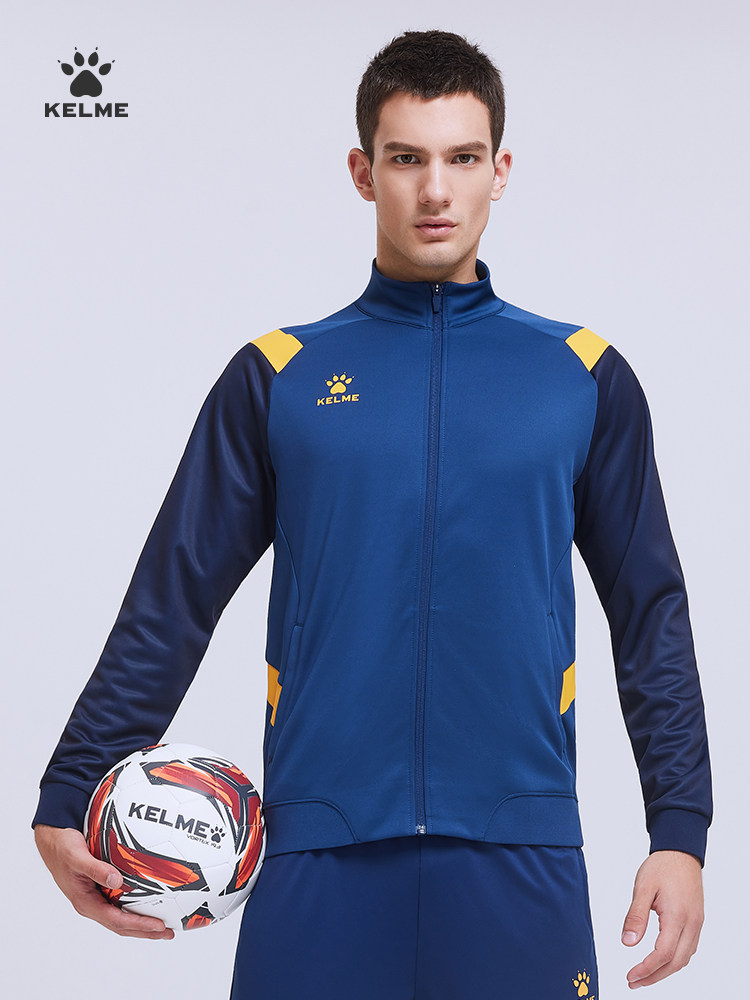 KELME KELME 니트 스포츠 정장 남성 가을 러닝 피트니스 투피스 축구 재킷 통기성 바지