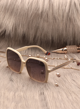 偏光防晒大框时尚高级白色潮墨镜