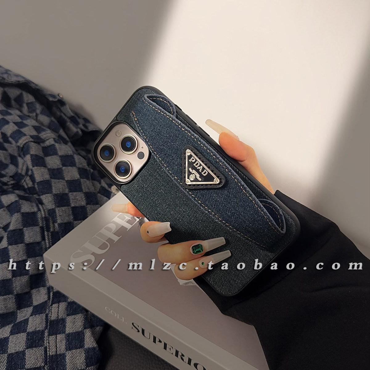 潮牌个性牛仔手腕带适用苹果17手机壳iPhone15promax复古高级感12/13布艺防摔11软壳16promax男女14pro保护套,3C数码配件,手机保护套/壳,淘宝优惠券,粉丝福利购,淘宝优惠卷