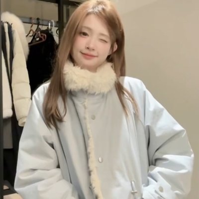 独特漂亮初冬厚毛毛外套女2025新款加厚保暖棉衣棉服宽松显瘦百搭