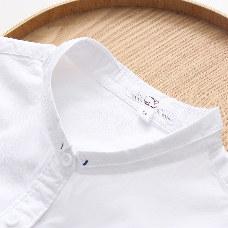 2019 spring and autumn new pattern pure cotton Korean Edition fresh College wind Stand collar Hitch Long sleeve shirt Easy Versatilein the Women's clothing/Boutique , Shirt  category - from Buy2taobao.com to provide professional Taobao agent buy service