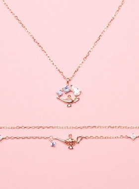 现货阿拉丁神@灯项链手链生日礼物迪*尼联名圣诞恋人纯银锁骨链