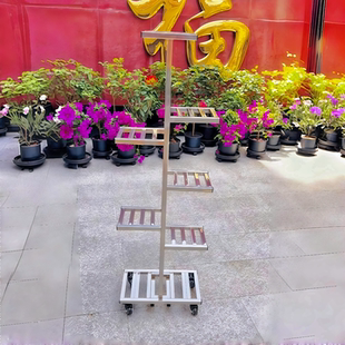 花架不锈钢室内客厅阳台靠墙多肉落地多层户外花盆架庭院装饰架小