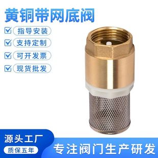 带过滤网单向阀水管逆止回阀门防水倒流水泵抽水机底阀4分6分1寸