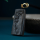 天然越南芽庄绿奇楠沉香吊坠随形老料棋楠雕刻竹报平安挂件沉水级