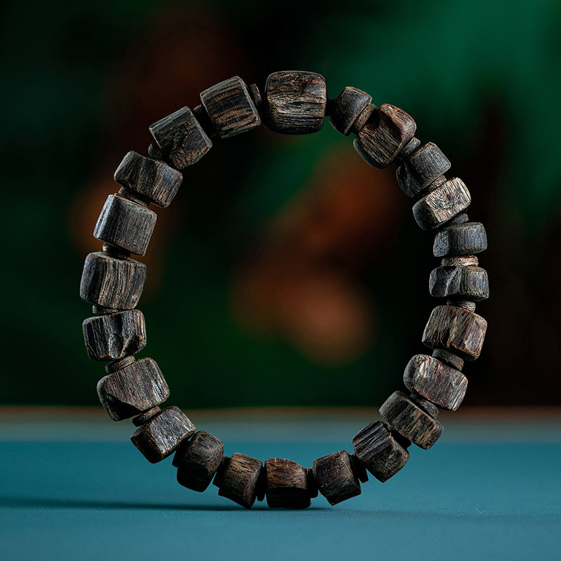 高端越南芽庄黑奇楠沉香手串满结油棋楠木手链全沉水老料一物一拍