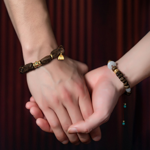 新款 情侣手链原创设计 天然随形达拉干沉香手串老料沉水佛珠女男士