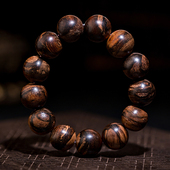 天然老料柬埔寨白奇楠沉香手串男款 盘玩佛珠沉水级手链保真正品