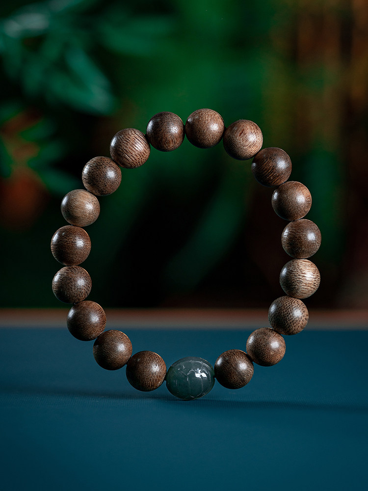 천연 AGARWOOD 팔찌 나무 부처님 비즈 남성과 여성 커플 스타일 9 포인트 침수 된 오래된 재료 인도네시아 말 진흙 향기로운 나무 팔찌
