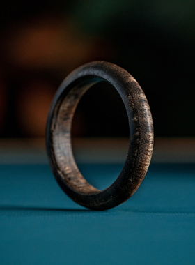 天然老料越南芽庄绿奇楠戒指沉香